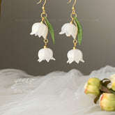 Lily of the Valley Earrings - flower dangle earrings - Unique Gift For Her